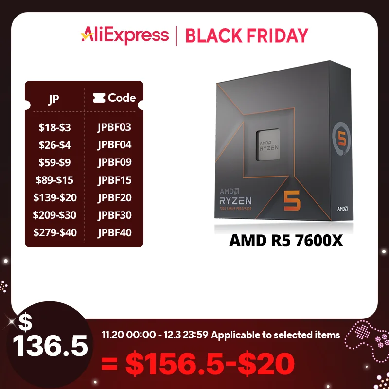 AMD Ryzen 5 7600X R5 7600X 4.7 GHz 6-Core 12-Thread CPU 5NM L3=32M