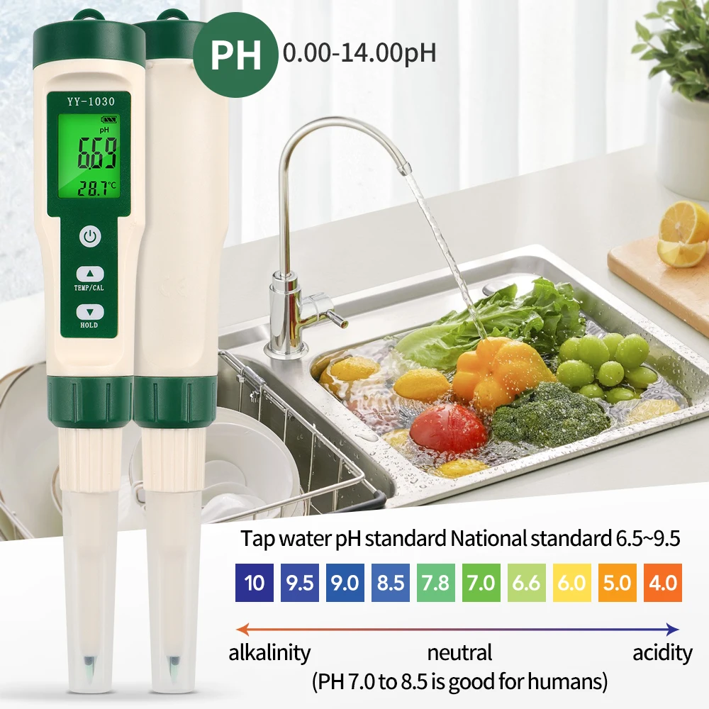 YY-1030 Lebensmittel PH-Messgerät Teig Alkalinitätsmesser Thermometer Elektrode PH-Messinstrument für Lebensmittel Fleisch Käse Milch Kosmetik – Detail 6