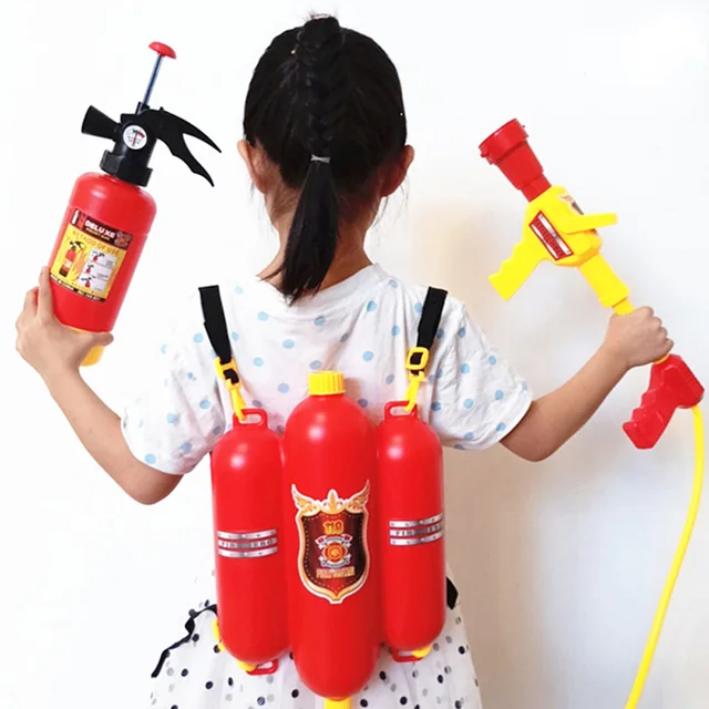 Big Fire Extinguisher Toy Extinguisher Water Guns Outdoor Toys Kids Fireman Cosplay Toy Water Blasters Fireman Cosplay for Kids 1