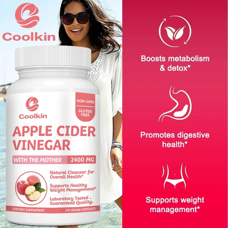 Apple Cider Vinegar Capsules Supplement Bloating Relief Weight Management Detoxification Appetite Suppressant