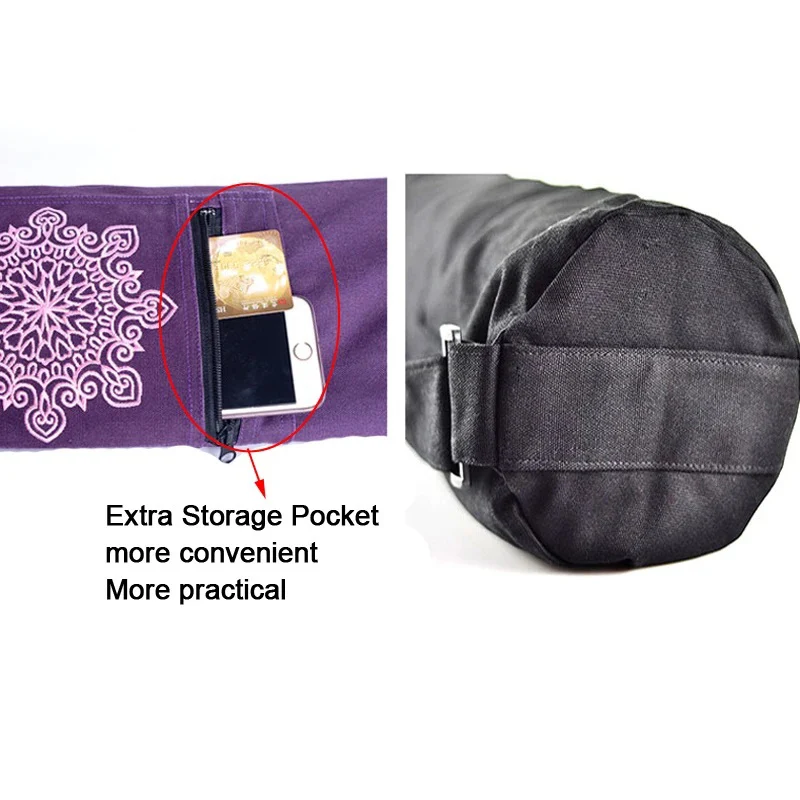 Canvas Practical Yoga Pilates Mat Carry Strap Drawstring Bag Sport Exercise Gym Fitness Backpack for 8mm Yoga Mat 70cm x 16cm yoga mat yoga mat bag