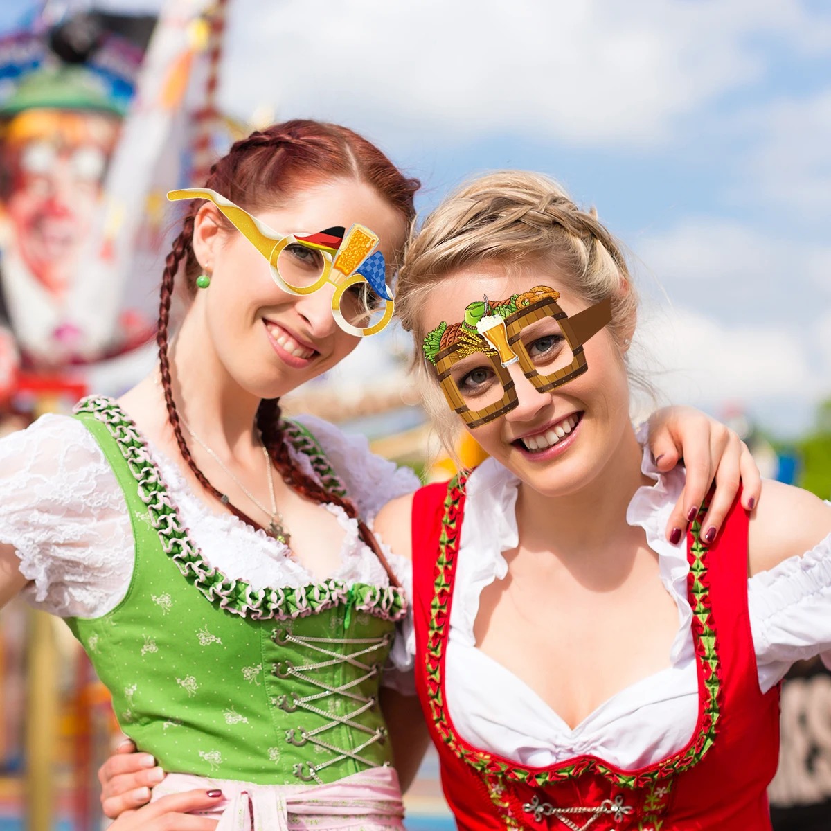 16 Lunettes En Papier Oktoberfest - Accessoire De Fête Bavaroise - Pour Enfants Et Adultes - Décoration Festive - 3