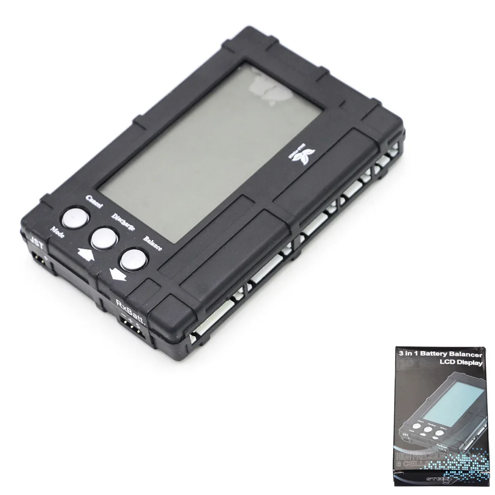 

3 in 1 Battery Balancer Li-Polymer/Li-Fe 2-6 Cell Balancing And Discharging JST Connector LCD Screen