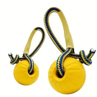 EVA pet toy ball dog floating  training dog pull ring bite resistant teeth grinding pet ball wear rope ball 1