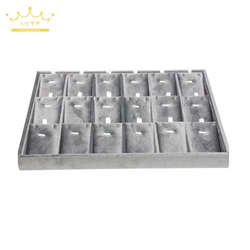 Exhibitor Jewelry Organizer Case Velvet Jewelry Tray Bracelet Ring Earring Necklace Display Box 35*24Cm Customizable Colors
