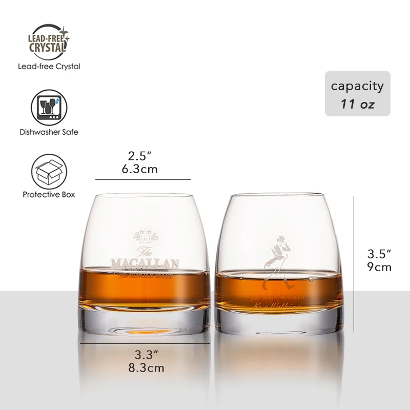 Стаканы для виски Macallan, набор из 2-х шариков для льда! Стакан 11 унций, идеально подходит для шотландского, коктейлей, рома, водки. Стильная посуда для бара. (art.: 3920c48db1be0) - 3920c48db1be0