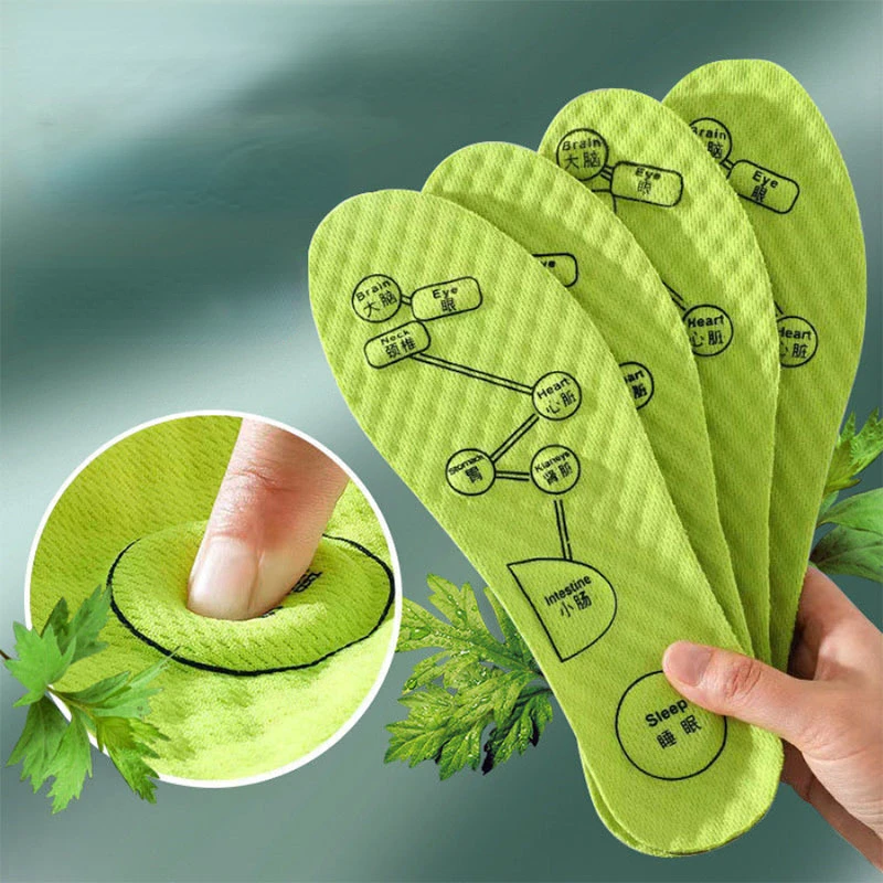 

1 Pairs Foot Acupressure Insole Men Women New Soft Breathable Sports Cushion Inserts Sweat-absorbing Deodorant Insole Shoe Pads