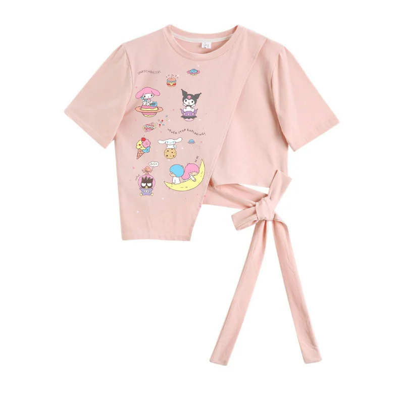 

Футболка Sanrio My Melody, милая Женская юбка с бантом и оборками