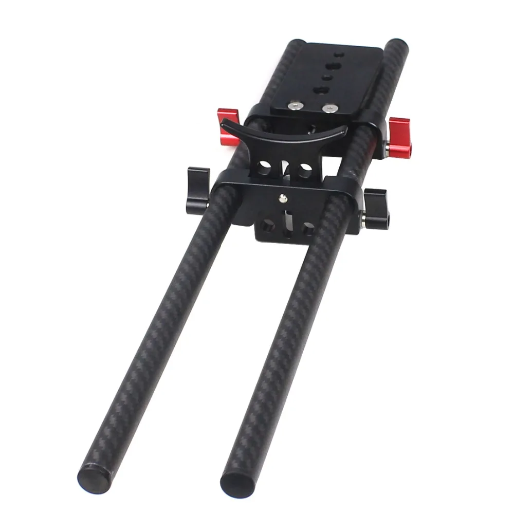 2PCS 10cm 25cm 30cm 40cm Carbon Fiber Tube Rod w/ 15mm Telephoto Lens Support fo