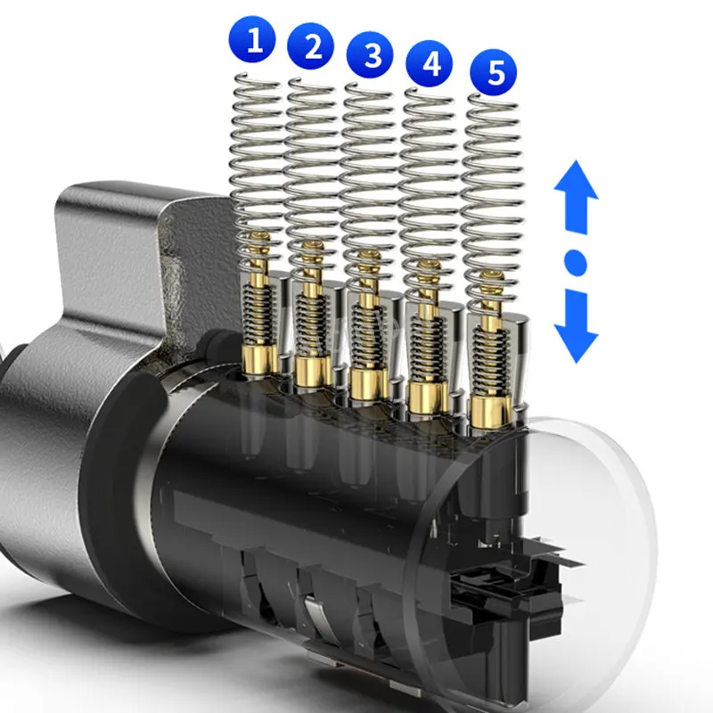 Description Picture 6 of item12Pcs Keys European standard lock cylinder Israeli door lock anti-theft door lock entry door cylinder lock outdo lock key lock