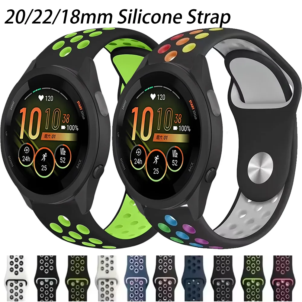 Silicone Sport Strap for Smartwatches - Multiple Sizes Available