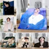 Cartoon Printed Blanket B-BT21S Picnic Blankets Warm Blanket Soft and Comfortable P-ParkS J-JiminS Home Travel Birthday Gift 1