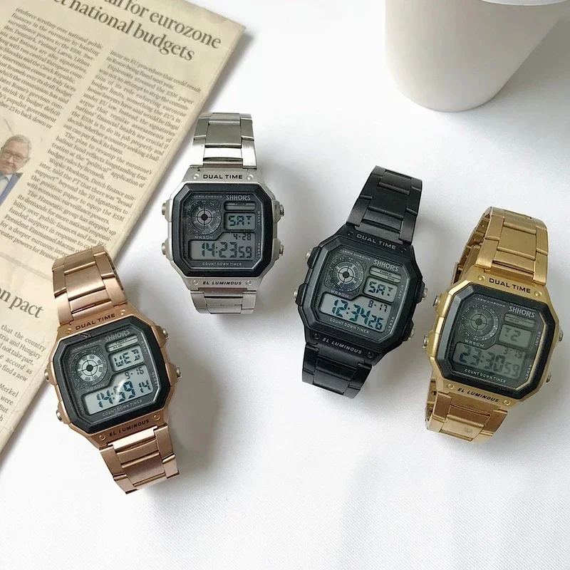 

Luxury Brand Watch Men Sport Digital Watches Business Waterproof Watch Stainless Steel Wristwatches Male Clock Relogio Masculino