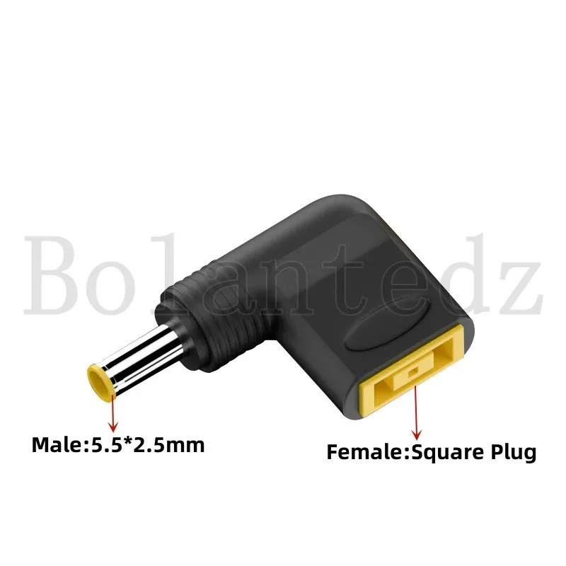 Laptop power adapter connector DC square plug female to 7.4x5.0mm 4.5mm*3.0mm male jack converter for HP Dell Lenovo notebook