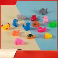 Baby Bathing Ocean Animal, Pinching Soft Rubber Playing in Water Sound Making Water Toy 2