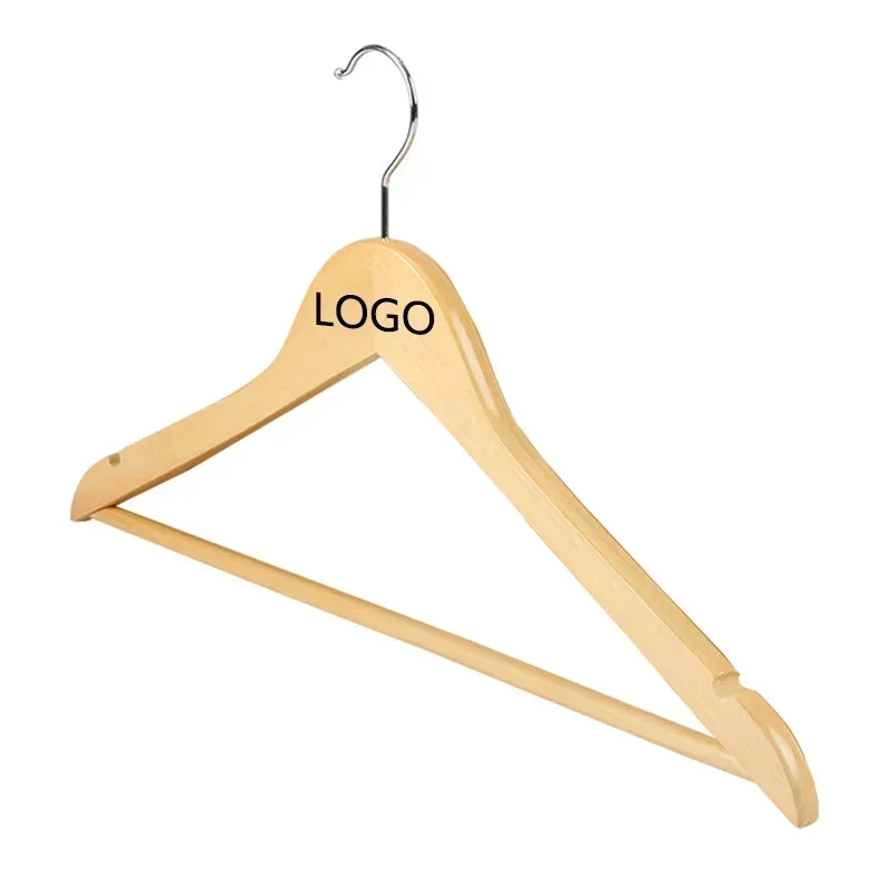 Home It Lot De 30 Cintres En Bois Naturel Durable Et Antidérapant Pour Veste, Chemise, Pantalon Et Costume – Cintres Solides De Qualité Supérieure Pour Placard Avec Crochet Pivotant Chromé