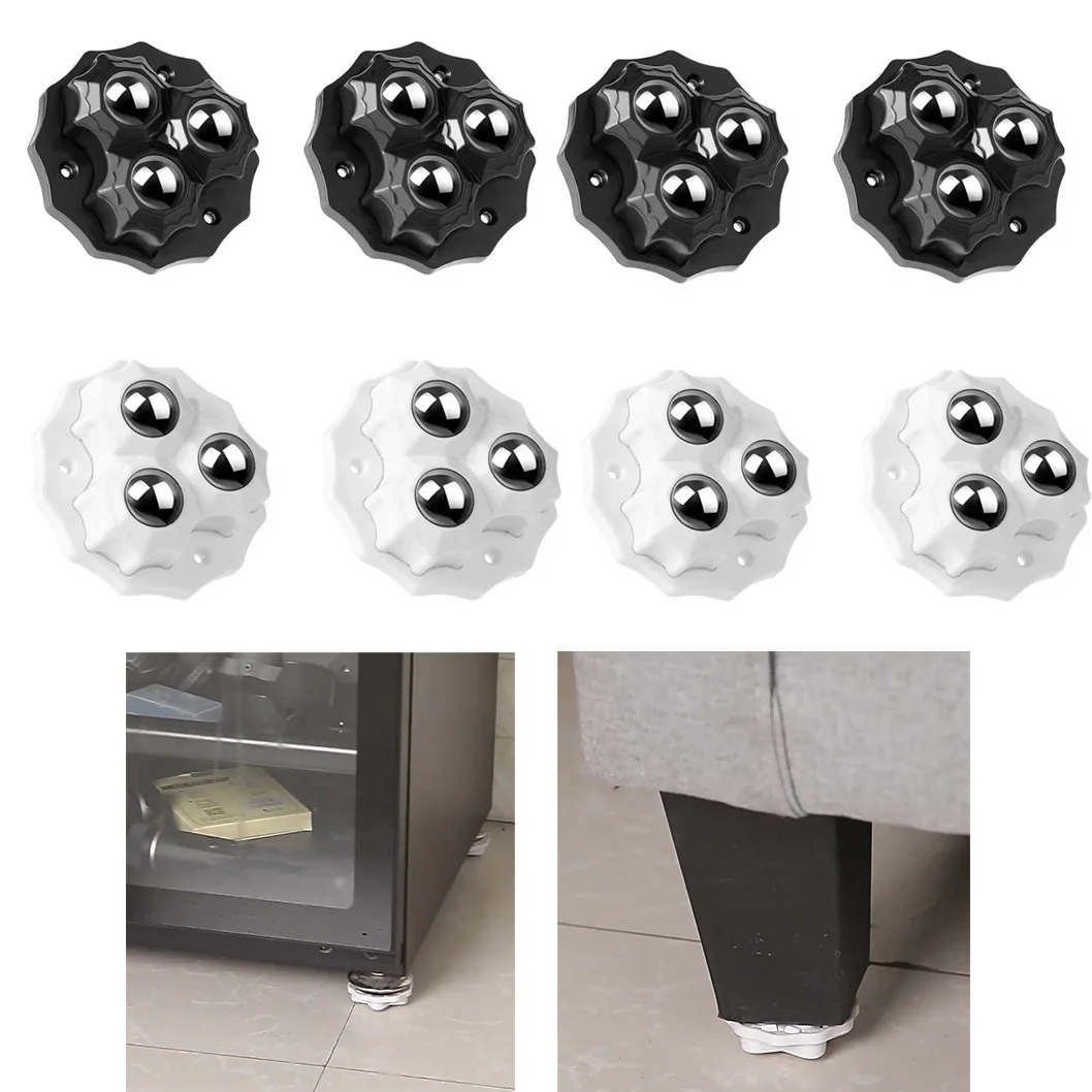 4pcs Casters Wheels For Rotation Storage Box Furniture Home Improvement 360 Degree Swivel Caster Wheel Swivel Paste Accessories