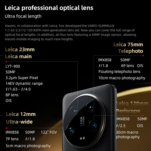 Global Version Xiaomi Mi 14 Ultra Cellphone Snapdragon 8 Gen 3 NFC 120Hz AMOLED 50M Leica Camera 90W HyperCharge Bluetooth 5.4 6