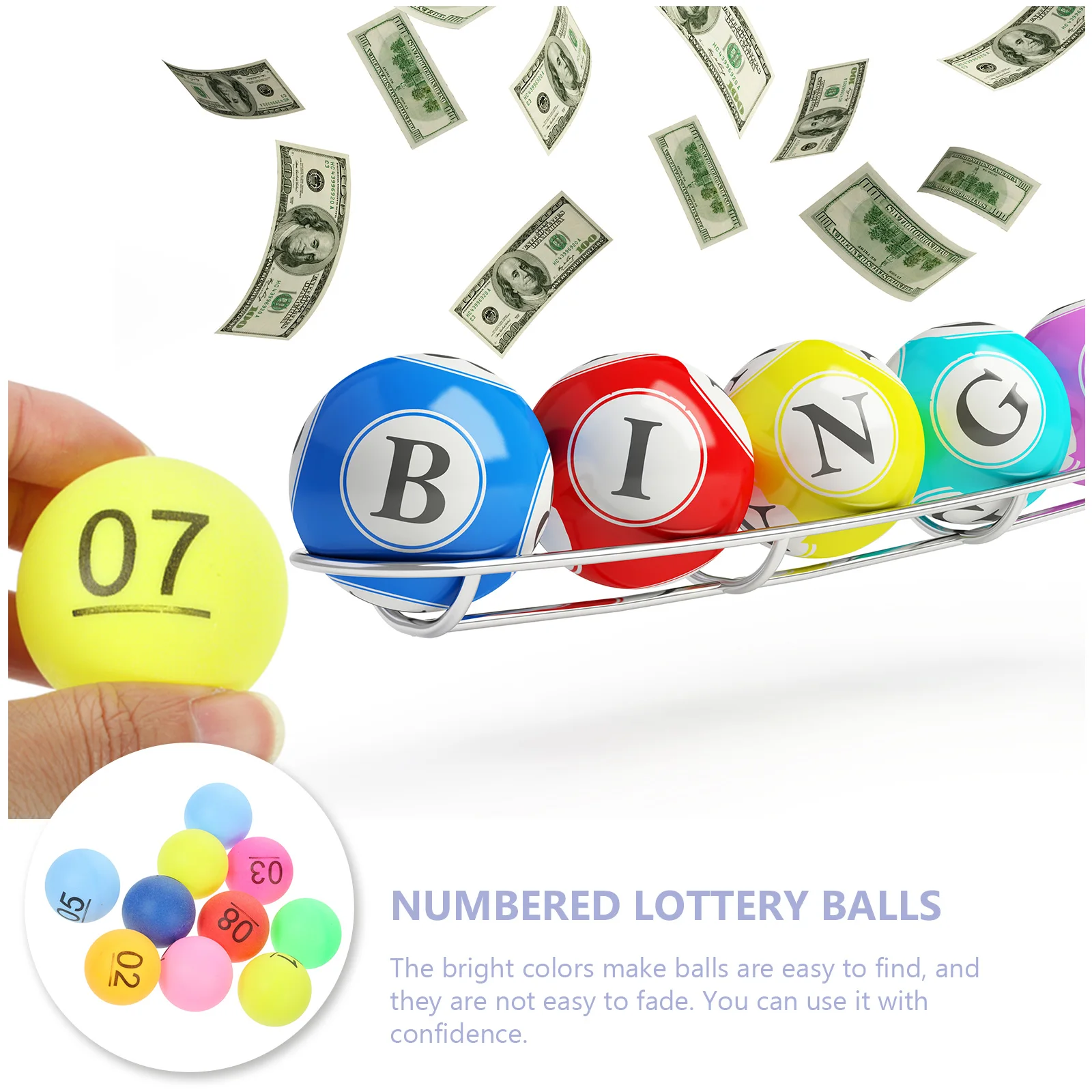 10Pcs Color Number Ball Lottery Box Selection Party Lucky Draw Table Tennis Balls for Colored Game Props Home Party Supplies