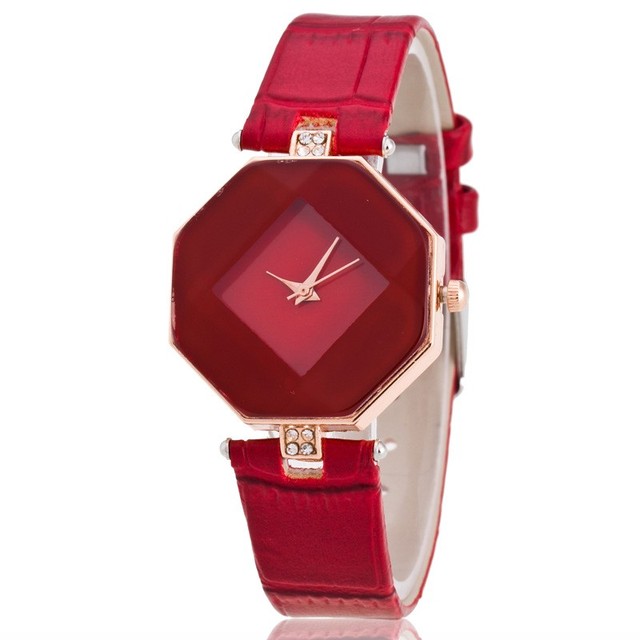 Small Rhombus Ladies Watch Women Leather Wrist Decoration Watches Decorate Clock Saat Relogio Feminino Bayan Kol Saati