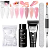 Mtssii 20ml Extension Nail Gel Set Full Manicure Kit Nude Pnk White Quick Extension Nails Building Fingertips Tools Set 1