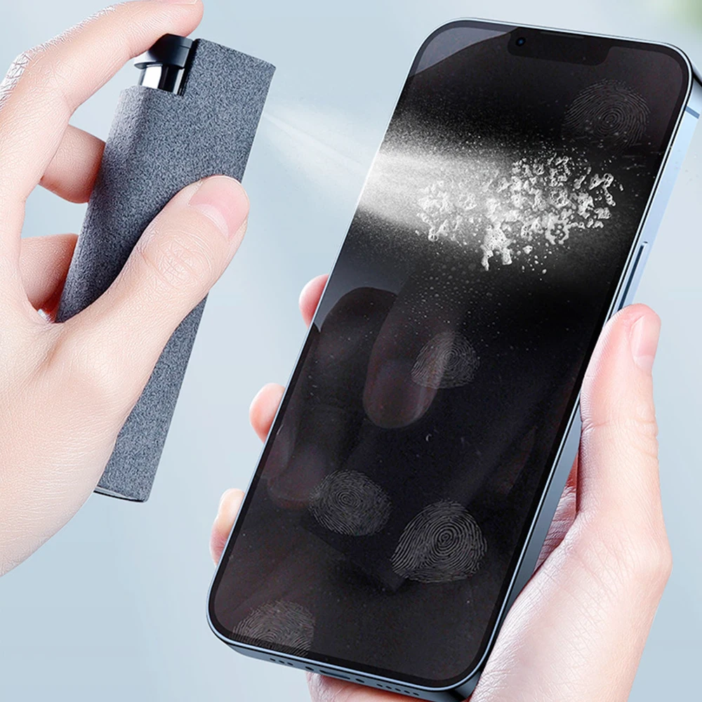 2-in-1 Microfiber Screen Cleaner Spray Bottle with Cloth
