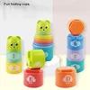 Kid Brain Response Battle Fold Cup Hand Speed Competition Fold Cup Child Stack Game Early Education Puzzle Train Board Games Toy 2