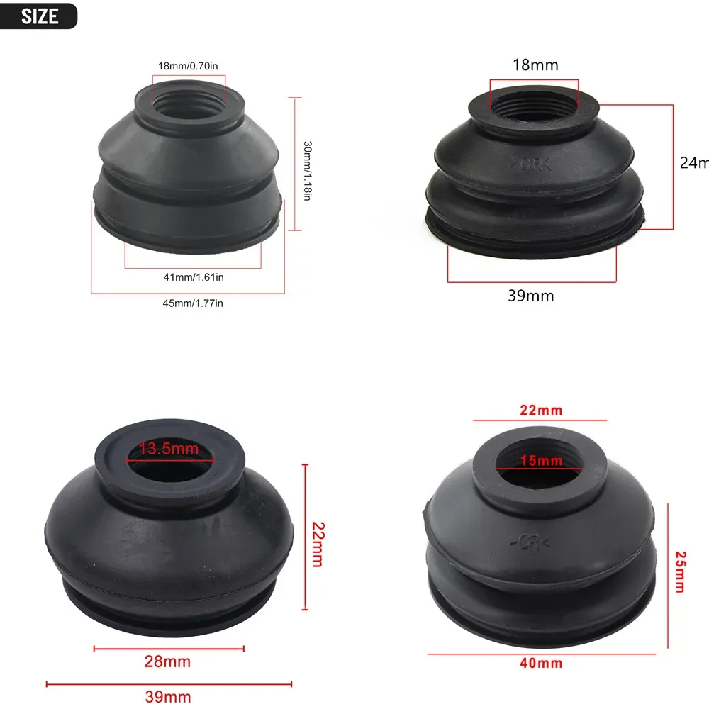 Car Suspension Parts 2/1pcs Dust Boot Covers Universal Rubber Track Rod End And Ball Joint Boots