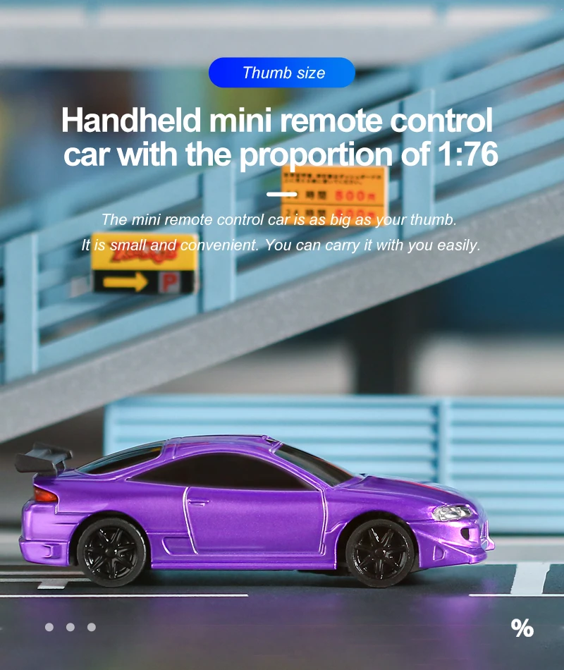 Turbo Racing 1:76 Scale RC Sport Car C72 C73 Table Game Racing Remote Control Mini Model Full Proportional RTR Kit Toys 3