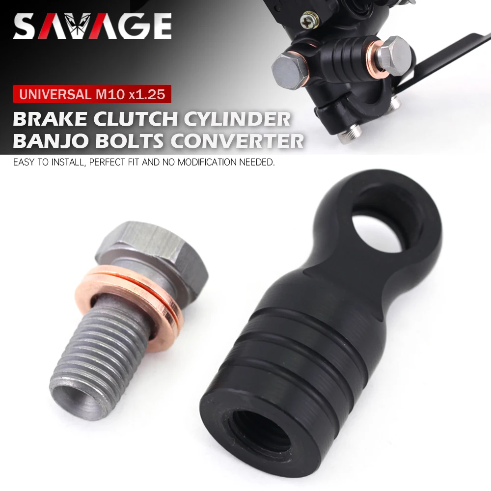 Brake Hydraulic Clutch Master Cylinder Screw Brake Oil Hose Bolt Adapter Converter Motorcycle Universal Banjo Bolts M10*1.25