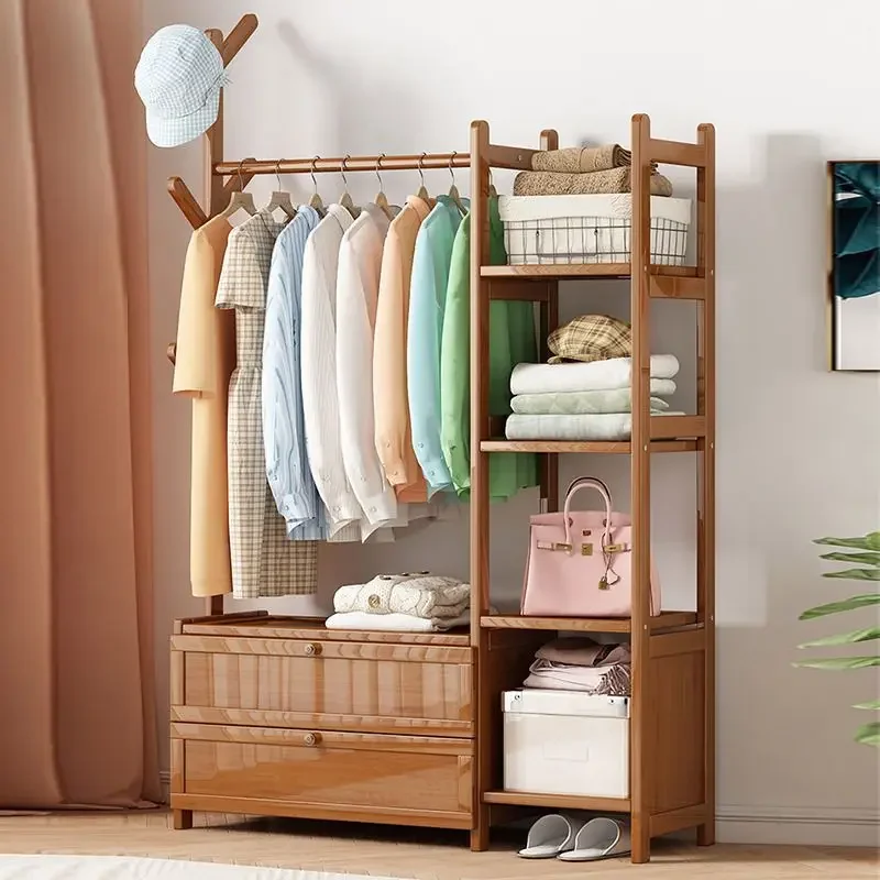 Coat Rack Clothes Hanger Floor-standing Vertical Bedroom Clothes
