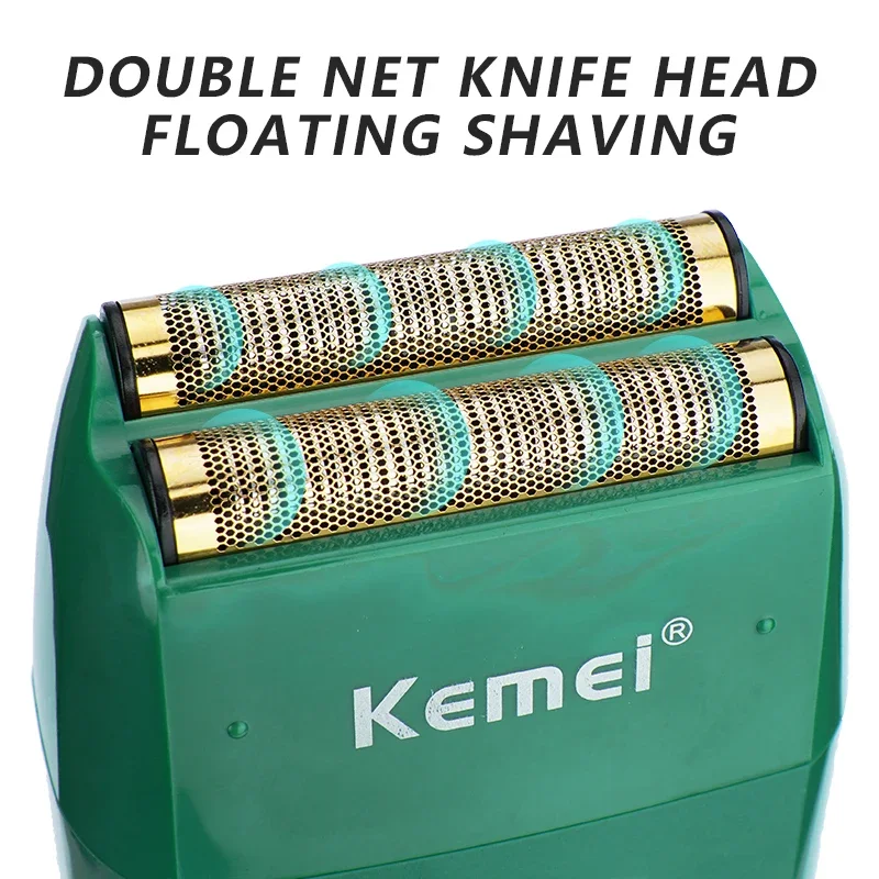 Kemei Electric Shaver USB Rechargeable Razor for Men Stainless Steel Cutter Head 3