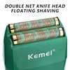 Kemei Electric Shaver USB Rechargeable Razor for Men Stainless Steel Cutter Head 3