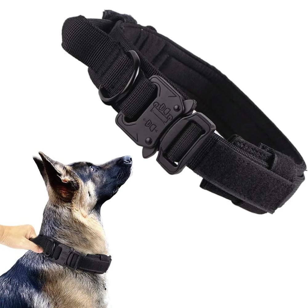 Durable Tactical Dog Collar Leash Set Adjustable Military Pet 10581600