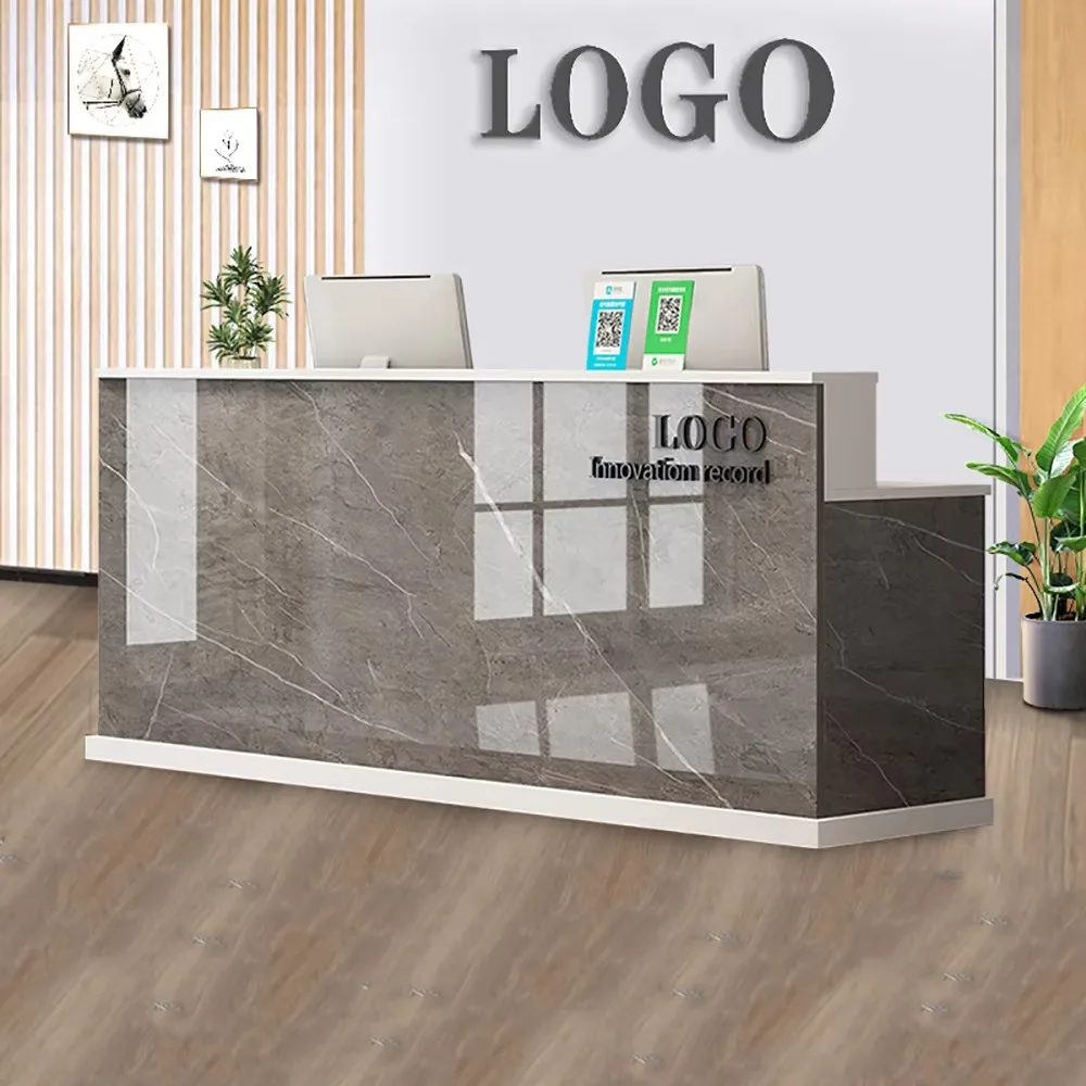 Unique Trendy Reception Desk Simple Professional Nordic Nordic Reception Desk Modern Quality Comptoir Commercial Furniture