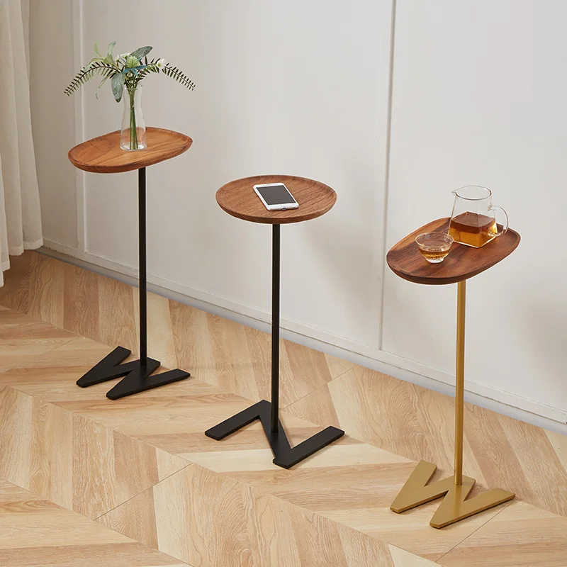 

Mini solid wood bedside, narrow corner table, living room, bedroom, sofa, small table, movable, simple, luxurious balcony