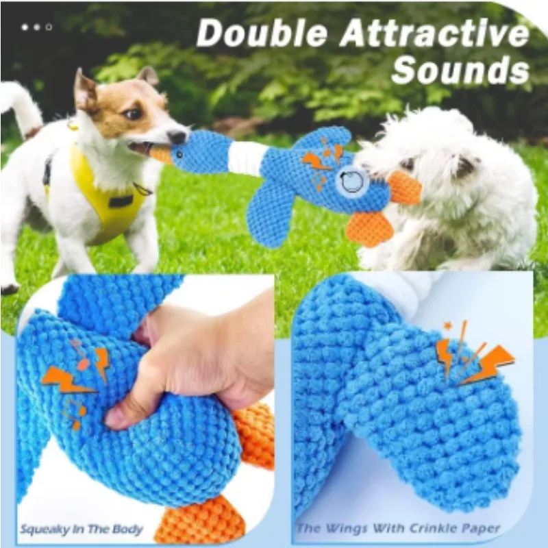 Durable Interactive Chew and Squeak Plush Toy