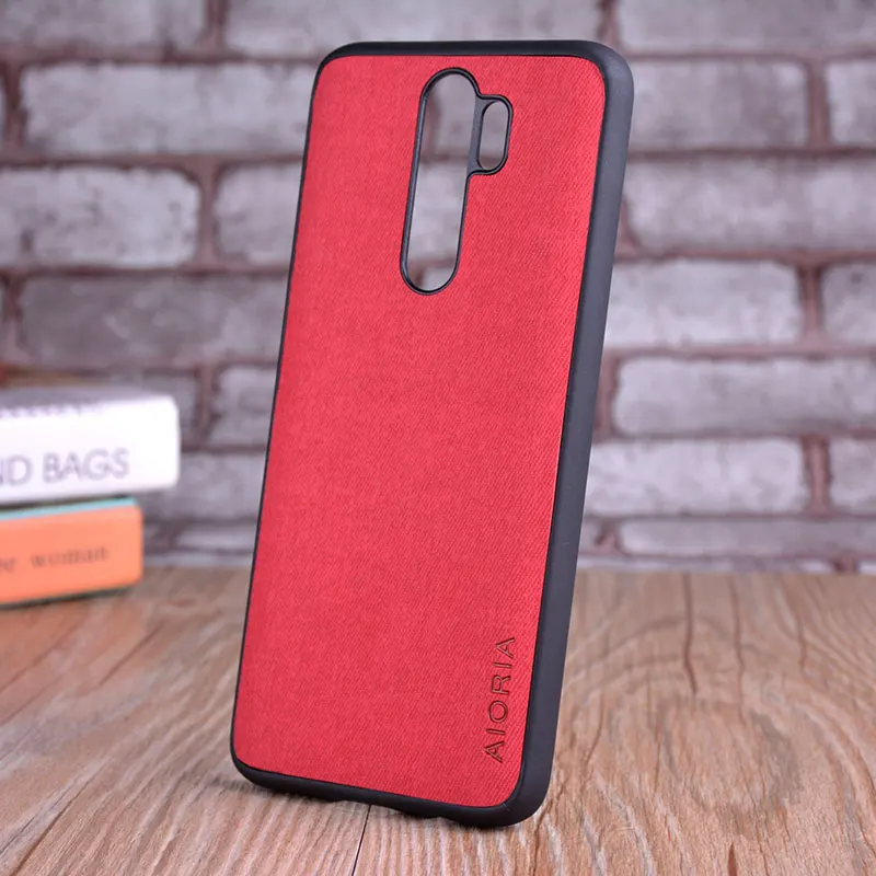 Luxury Textile Leather Skin Phone Case - Soft TPU & Hard PC Cover