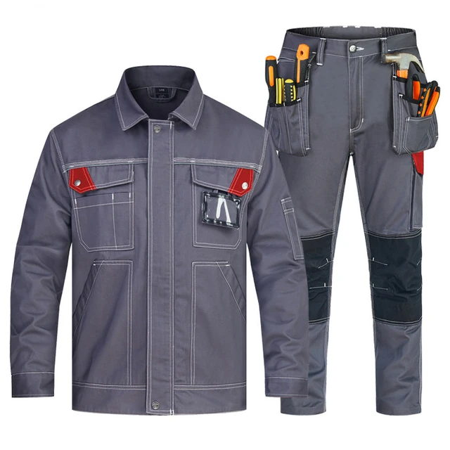 Mechanic Multi-Pocket Workwear Jacket and Trousers