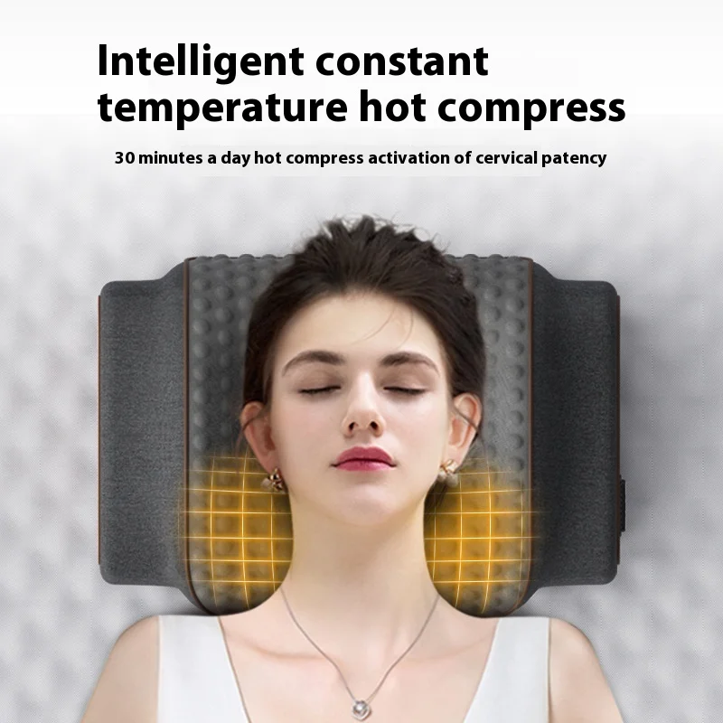New Relieve Fatigue Airbag Neck Massage Constant temperature hot compress Pillow Electric vibrate Smart Kneading Massage Pillow