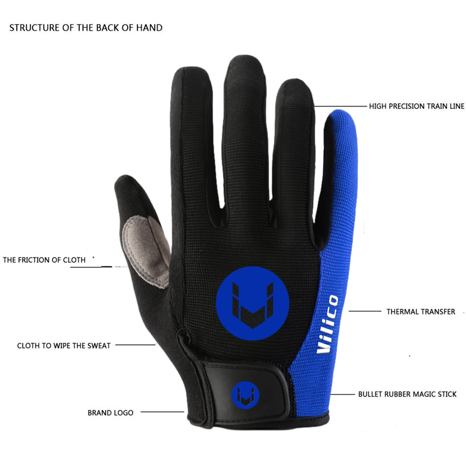 Outdoor Cycling Gloves Anti-slip Full Finger Gloves MTB Bike Breathable Anti-shock Sports Warm Gloves Pad For Bike Accessories 5
