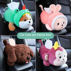 Creative Car Armrest Box Tissue Box Cartoon Cute Car Drawer Box Hanging Car Interior Decoration Supplies Daquan