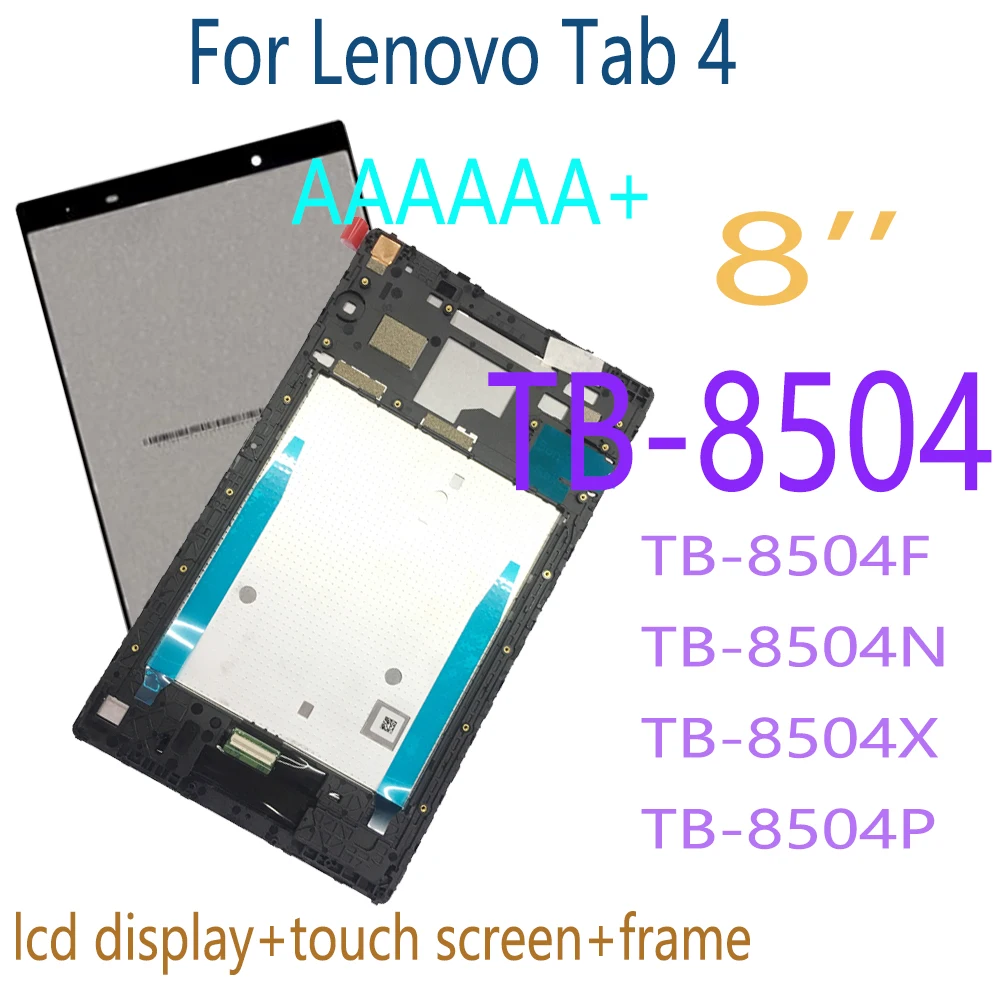 

8" lcd for lenovo tab 4 8504 tb-8504f tb-8504x tb-8504n tb-8504 lcd display touch screen assembly with frame tb-8504n lcd screen