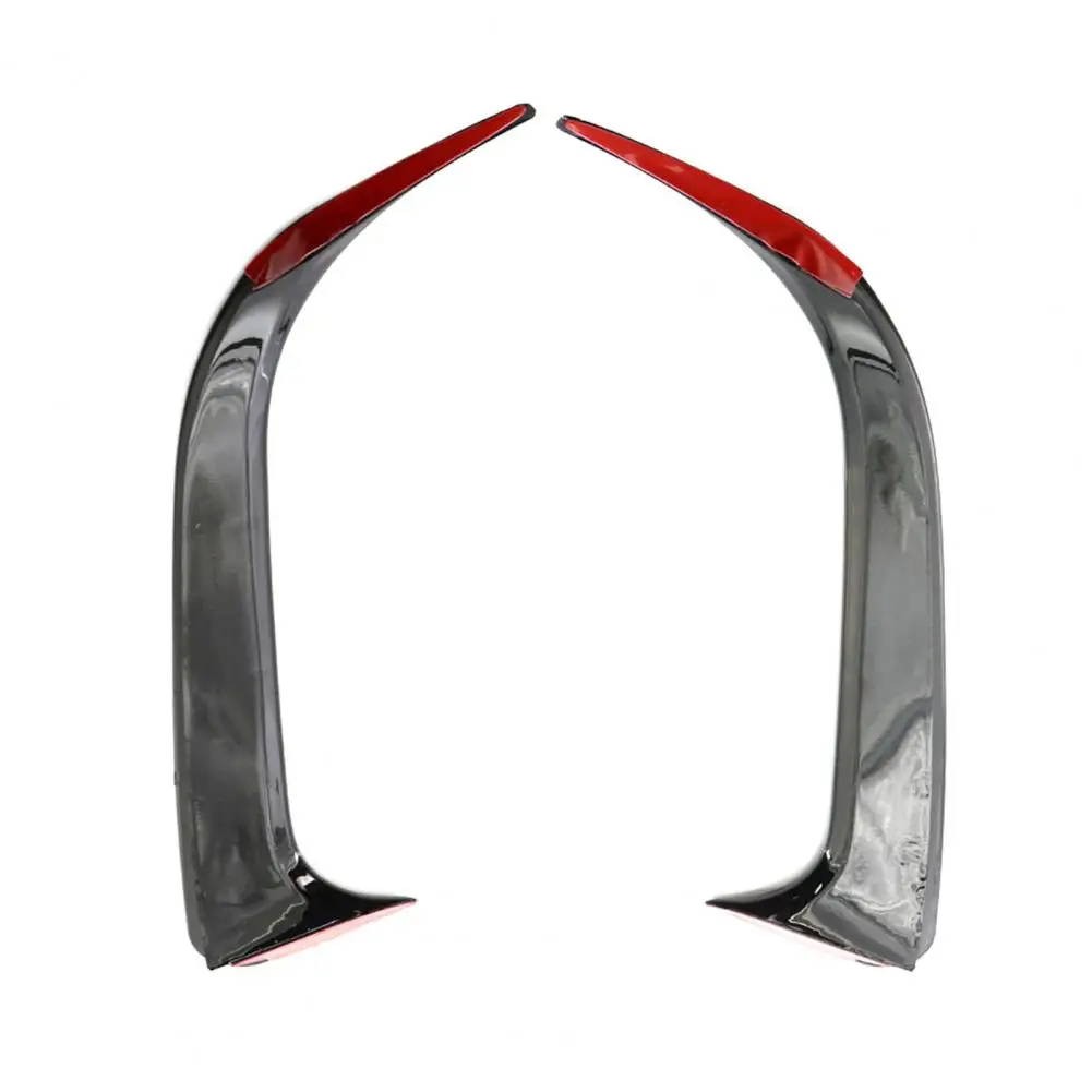 2Pcs 에어 벤트 스포일러 내마 모성 장식 ABS 광택 블랙 리어 범퍼 스포일러 for Mercedes-Benz CLA200/220/250 2014-2018