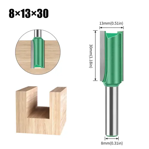 3mm-20mm Diameter 8mm Shank Straight Bit Tungsten Carbide Single Double Flute Router Bit Wood Milling Cutter For Woodwork Tool - Image 18