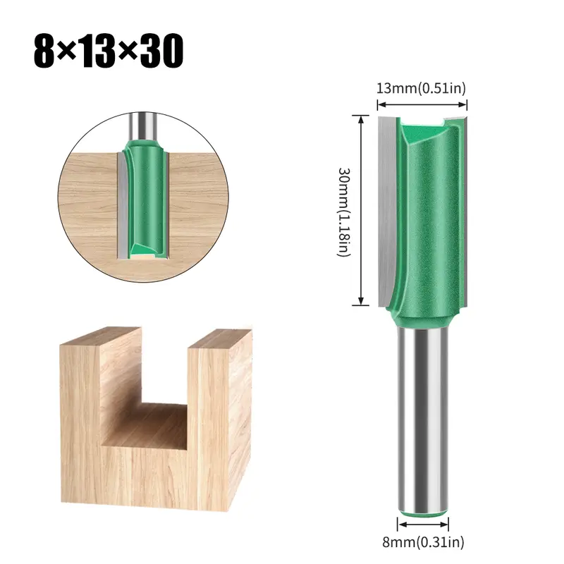3mm-20mm Diameter 8mm Shank Straight Bit Tungsten Carbide Single Double Flute Router Bit Wood Milling Cutter For Woodwork Tool - Image 18