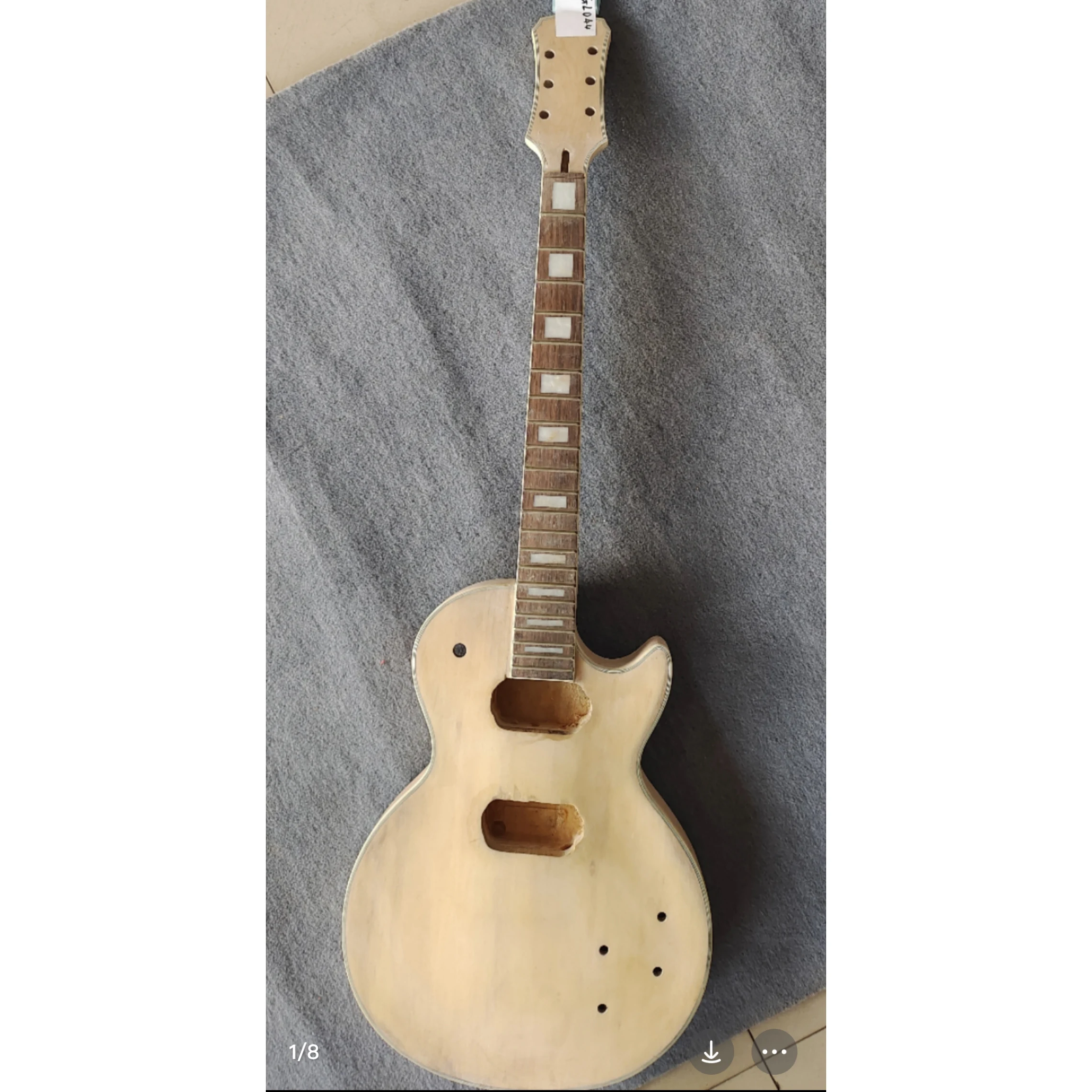 Unfinished LP Gibson Style ST Electric Guitar Kit Guitar Neck And Body