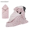 Newborn Baby Blanket With Hooded Windproof Go Outside Warm Portable Swaddle Wrap In Basket Baby Car Safety Seats For 0-3 Months 1