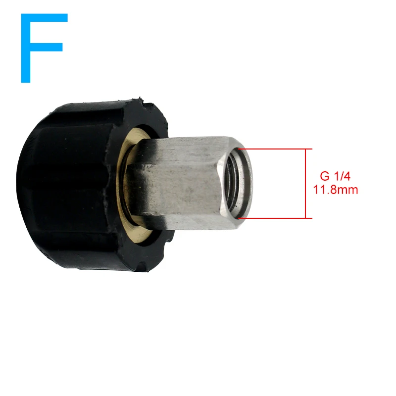1pc 1/4 3/8 To M22 14 Quick Connector High Pressure Car Washer Quick Coupling Water Gun Tube Adapter Joints