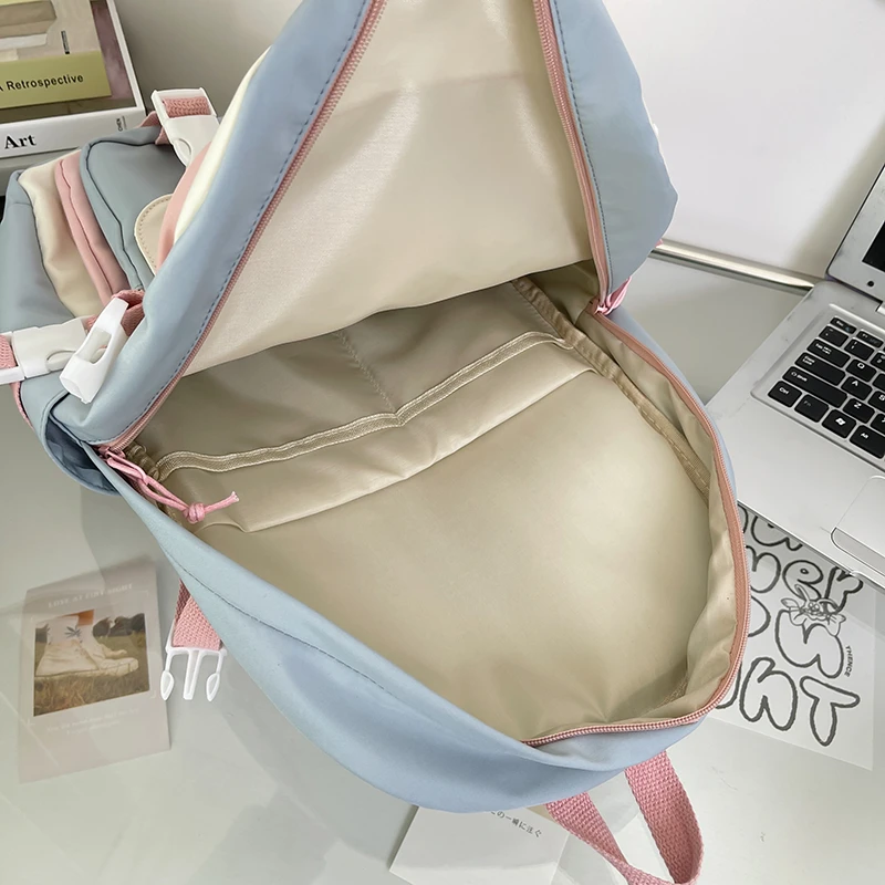 Comfortable Backpack Harajuku College Cute Student Ladies Fashion Women Bag Book School Waterproof New Nylon Girl Colourful
